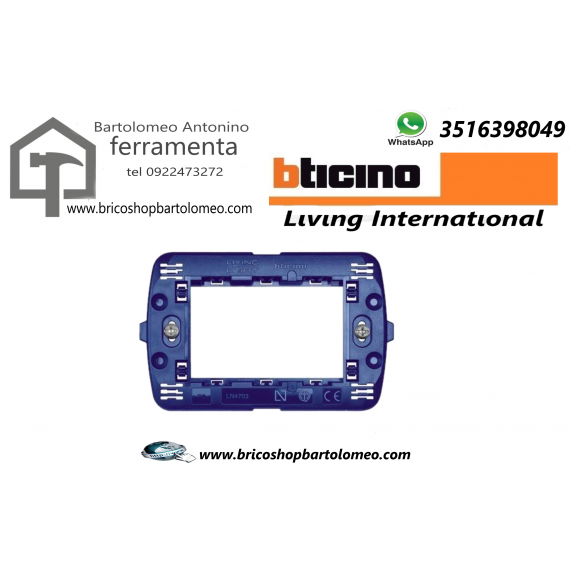 Toma Bipaso Bticino Living International - Compatible Con Enchufes De 10A Y 16A En Un Solo Módulo